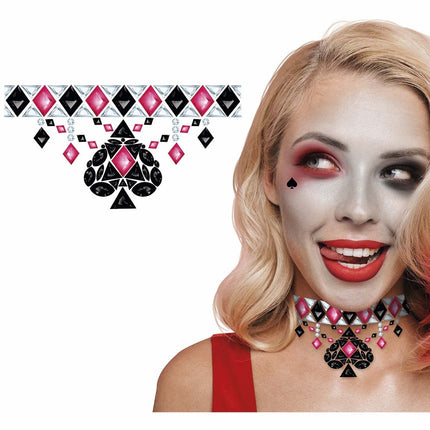Różowo-czarne naklejki na twarz