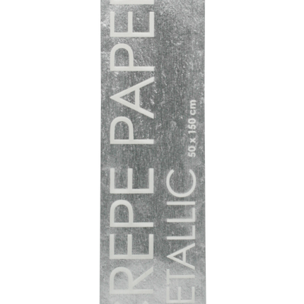 Papier krepowy metaliczny srebrny 50 cm 1,5 m
