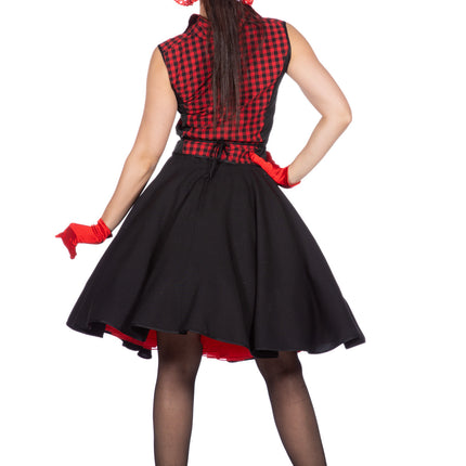 Rock N Roll 50S Dress Black Red Ladies