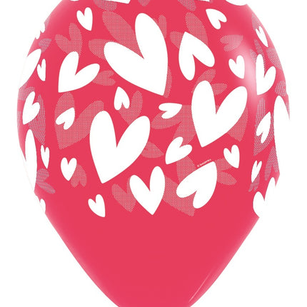 Balony Modern Hearts Mix 30cm 25szt