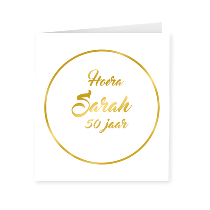 Karta Sarah 50 Years Gold White 15cm