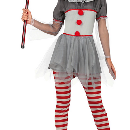 Kostium zabójczego klauna na Halloween dla kobiet