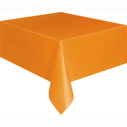 Pomarańczowy obrus plastikowy 2,74 m