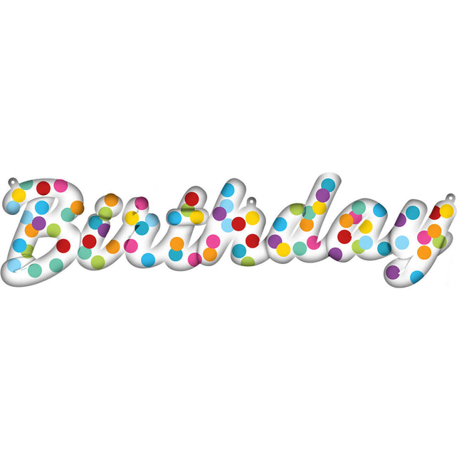 Zestaw balonów foliowych Happy Birthday Tęczowe konfetti 2 szt.