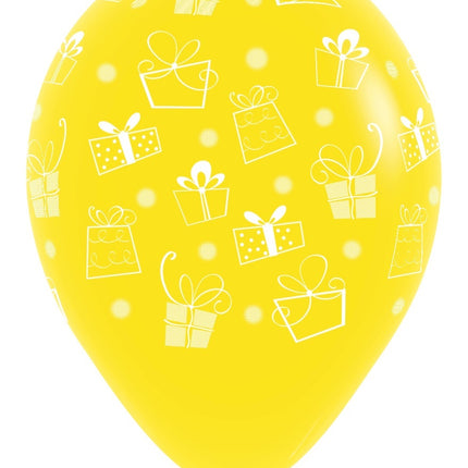 Balony Prezenty Mix 30cm 12szt
