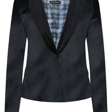 Czarny aksamitny blezer damski <tc>OppoSuits</tc>