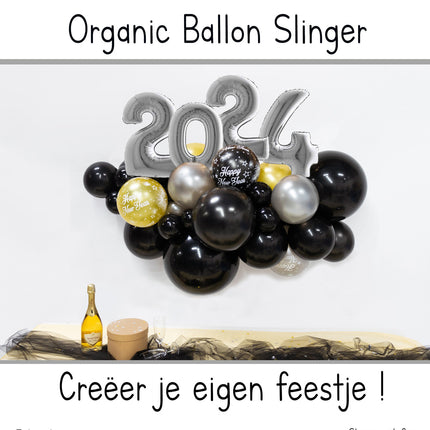 Zestaw do samodzielnego wykonania balonów Organic Silver New Year