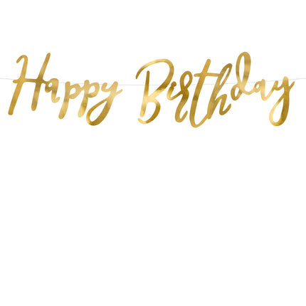 Girlanda urodzinowa Happy Birthday Gold 62cm