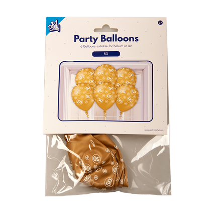 Balony 50 lat 30cm 6szt
