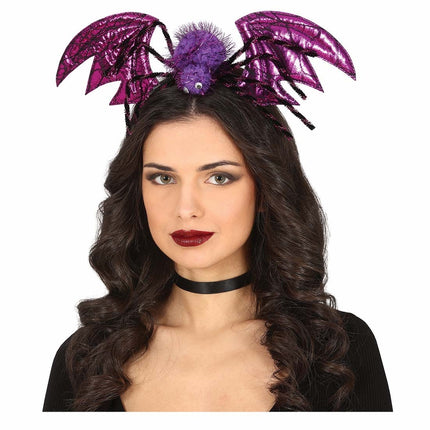 Fioletowa opaska do włosów na Halloween