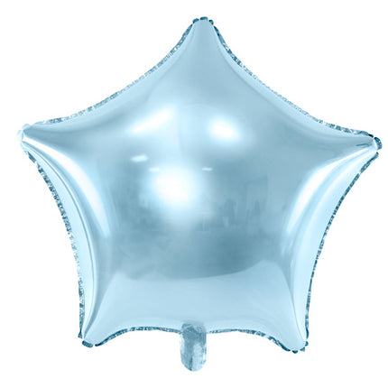Balon helowy gwiazda jasnoniebieski pusty 48 cm