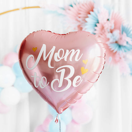 Balon helowy Serce Mamy Być Różowy Pusty 35cm