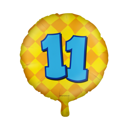 Balon helowy 11 lat kolorowy pusty 46 cm