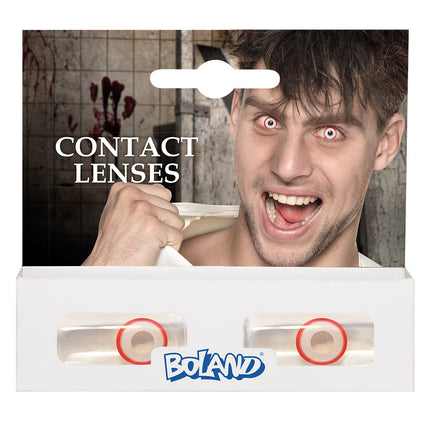 Soczewki kolorowe Psycho White Red