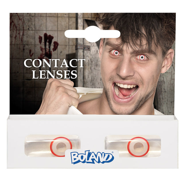 Soczewki kolorowe Psycho White Red