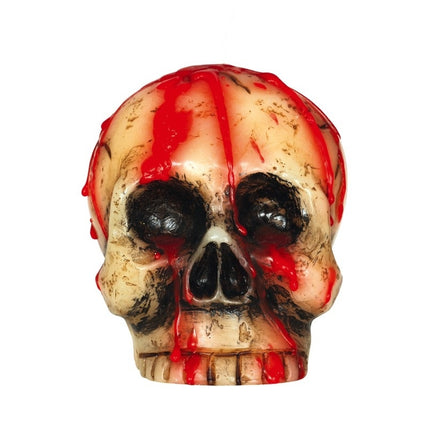 Świeca na Halloween Krwawa Czaszka 10 cm