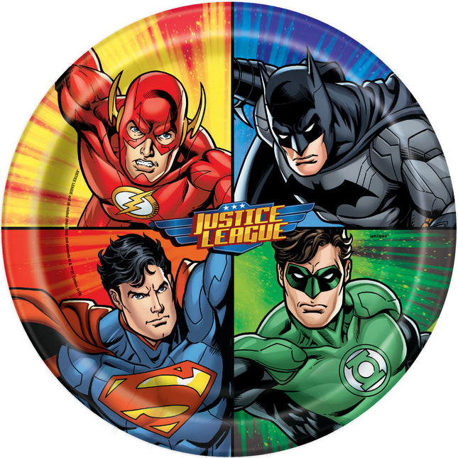 Talerze Justice League 23cm 8szt