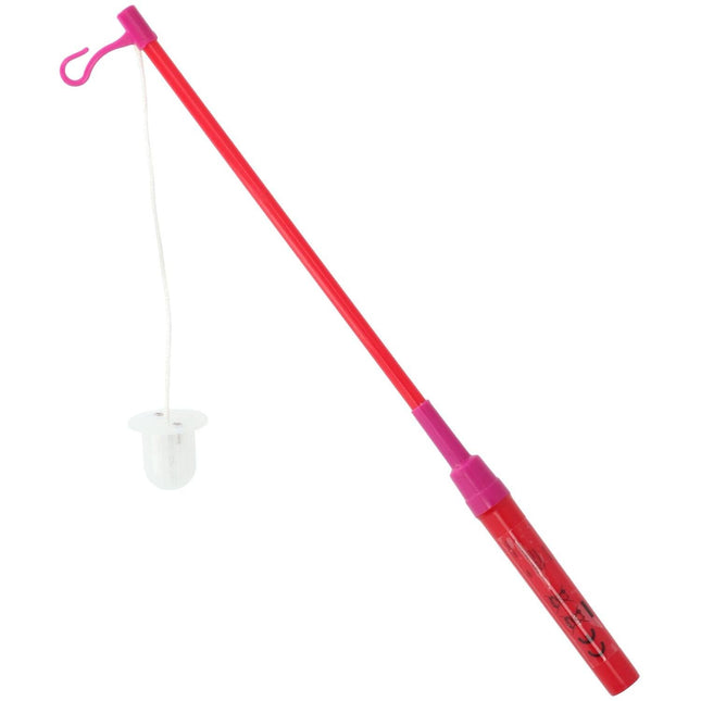 Latarnia na kiju czerwona 40 cm w zestawie. bateria