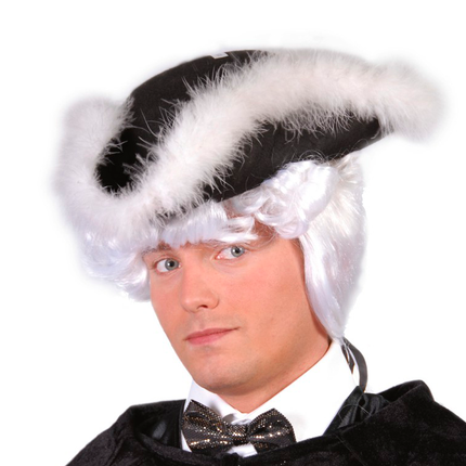 Czapka Admiral z białym futrem