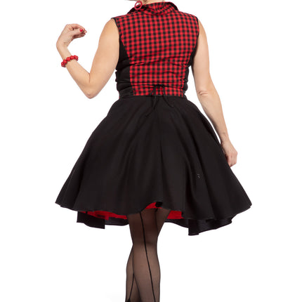 Rock N Roll 50S Dress Black Red Ladies