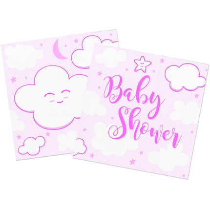 Baby Shower Girl Serwetki 25cm 20szt