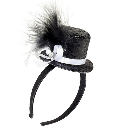Opaska do włosów Mini Witch Hat Black