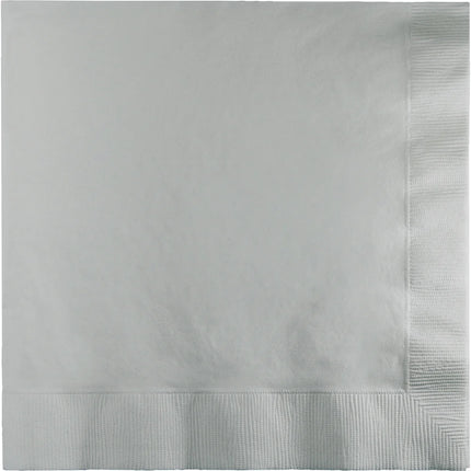 Srebrne serwetki 3-warstwowe 33cm 50szt