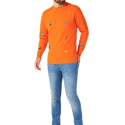 Pomarańczowy sweter Holland Hup dla mężczyzn <tc>OppoSuits</tc>