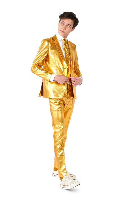 Nastolatek w złotym kombinezonie <tc>OppoSuits</tc>