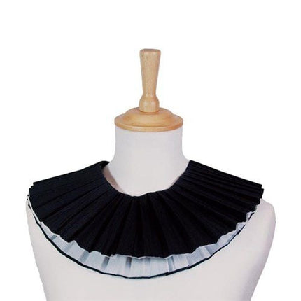 Obroża Pete's Crepe Paper czarno-biała 3-warstwowa