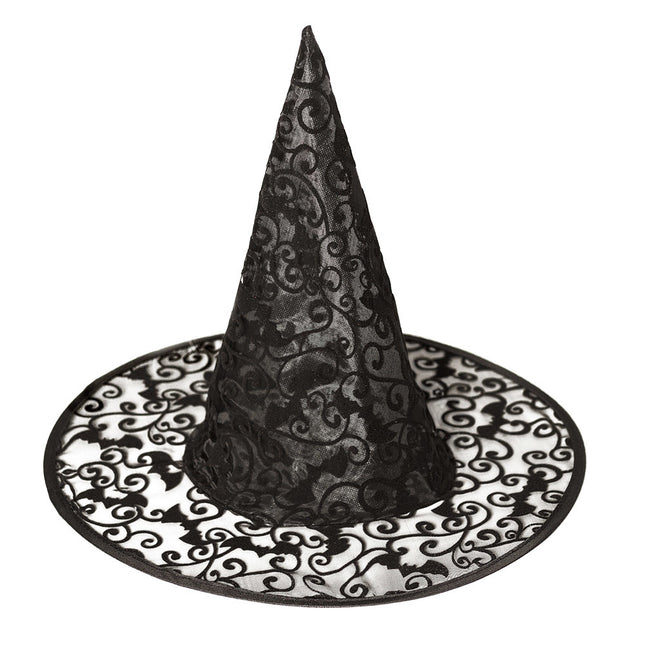 Halloweenowy kapelusz czarownicy czarny