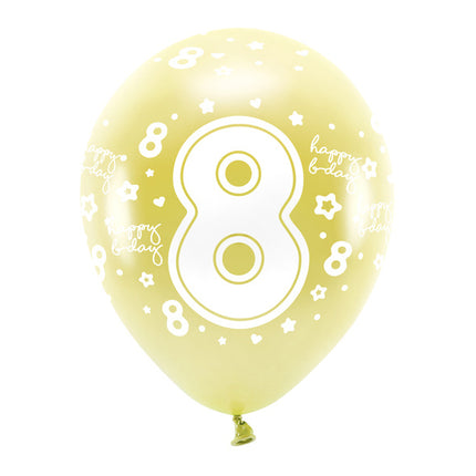 Balony 8 lat złote