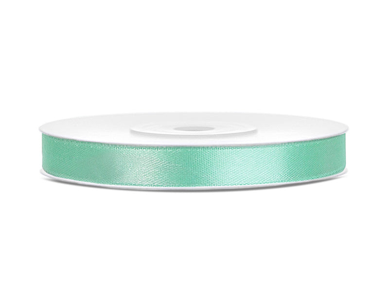 Wstążka satynowa Mint Green 6mm 25m
