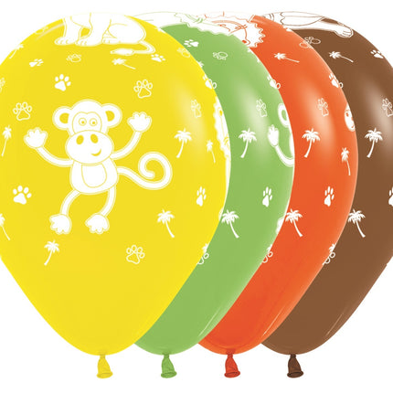 Balony Jungle Animals Mix 30cm 25szt