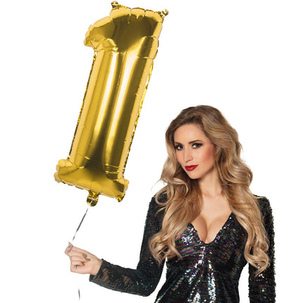 Balon ze złotym numerem na 1 rok 86 cm