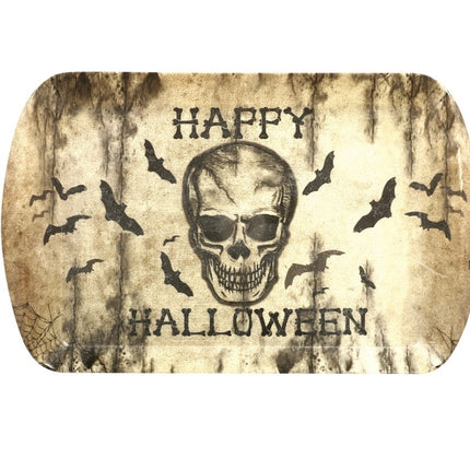 Halloweenowa taca z czaszką 39 cm