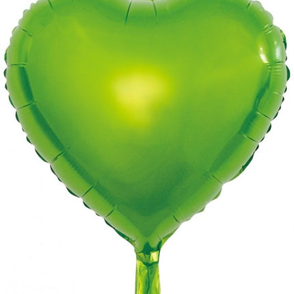 Balon helowy Serce Zielony Pusty 45cm