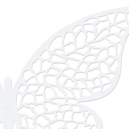 Dekoracja stołu Papierowy motyl Biały 6,5cm 10szt