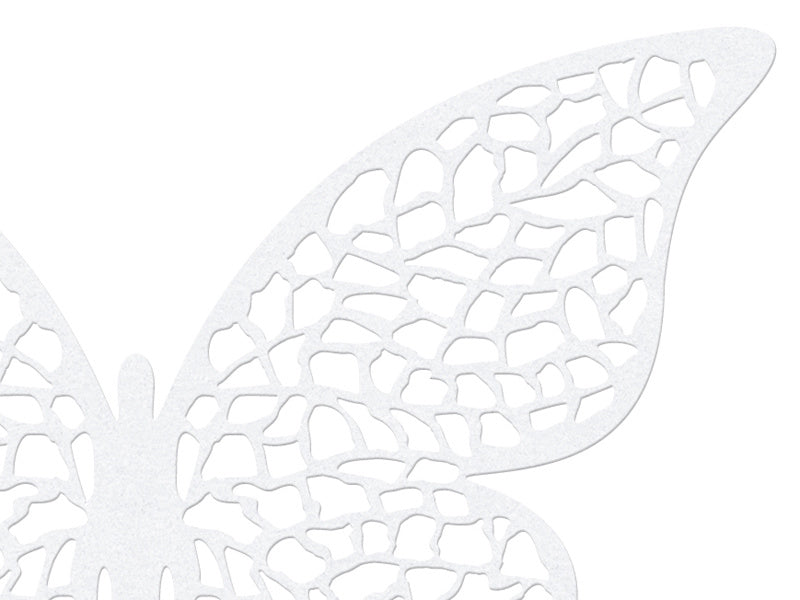 Dekoracja stołu Papierowy motyl Biały 6,5cm 10szt