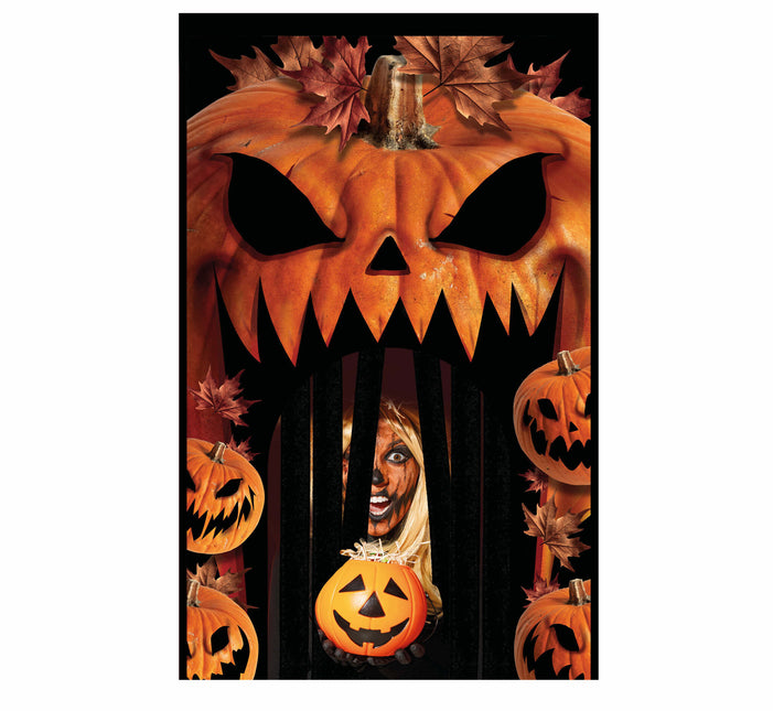 Halloweenowa kurtyna drzwiowa Pumpkin 2,45 m