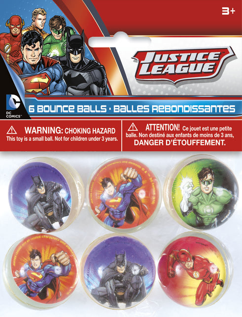 Piłka do odbijania Justice League 3cm 6szt.
