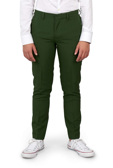 Ciemnozielony garnitur chłopiec nastolatek <tc>OppoSuits</tc>