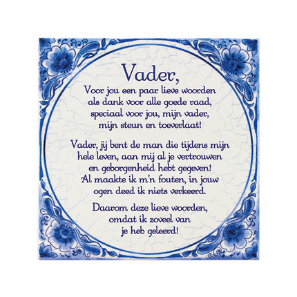 Delft Blue Tile Father 14.5cm