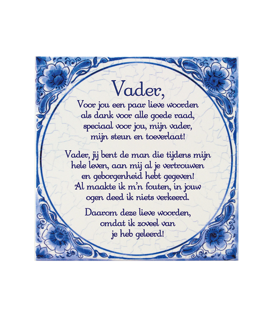Delft Blue Tile Father 14.5cm