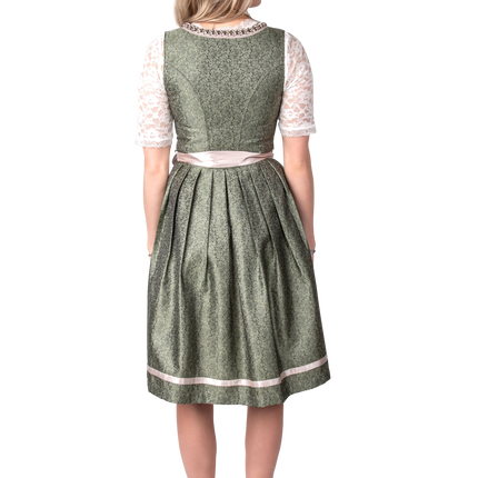 Różowy Biały Kremowy Dirndl Sukienka Oktoberfest Ladies Jaquard Grey