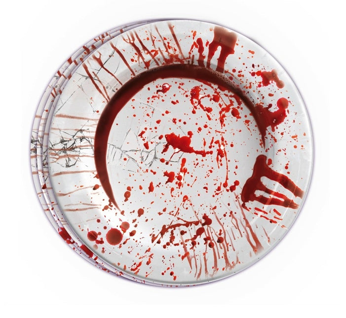 Halloween Krwawe Talerze 23cm 6szt