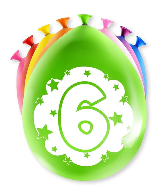 Balony 6 lat Hurra 30cm 8szt