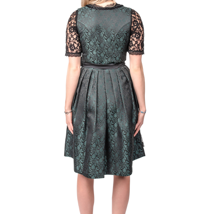 Czarna zielona sukienka Dirndl Oktoberfest Women Jaquard