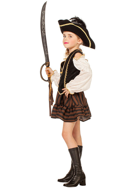 Brązowa sukienka piratki dla dziewczynki