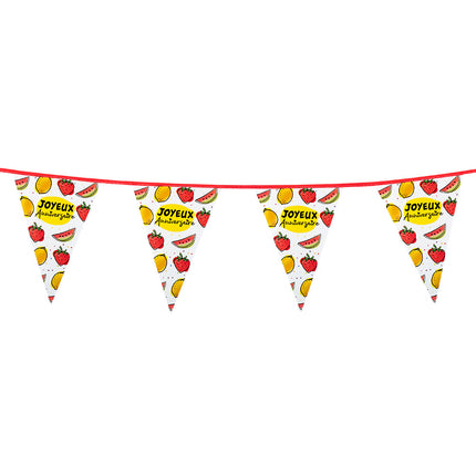 Girlandy Joyeux Anniversaire Fruit 6m